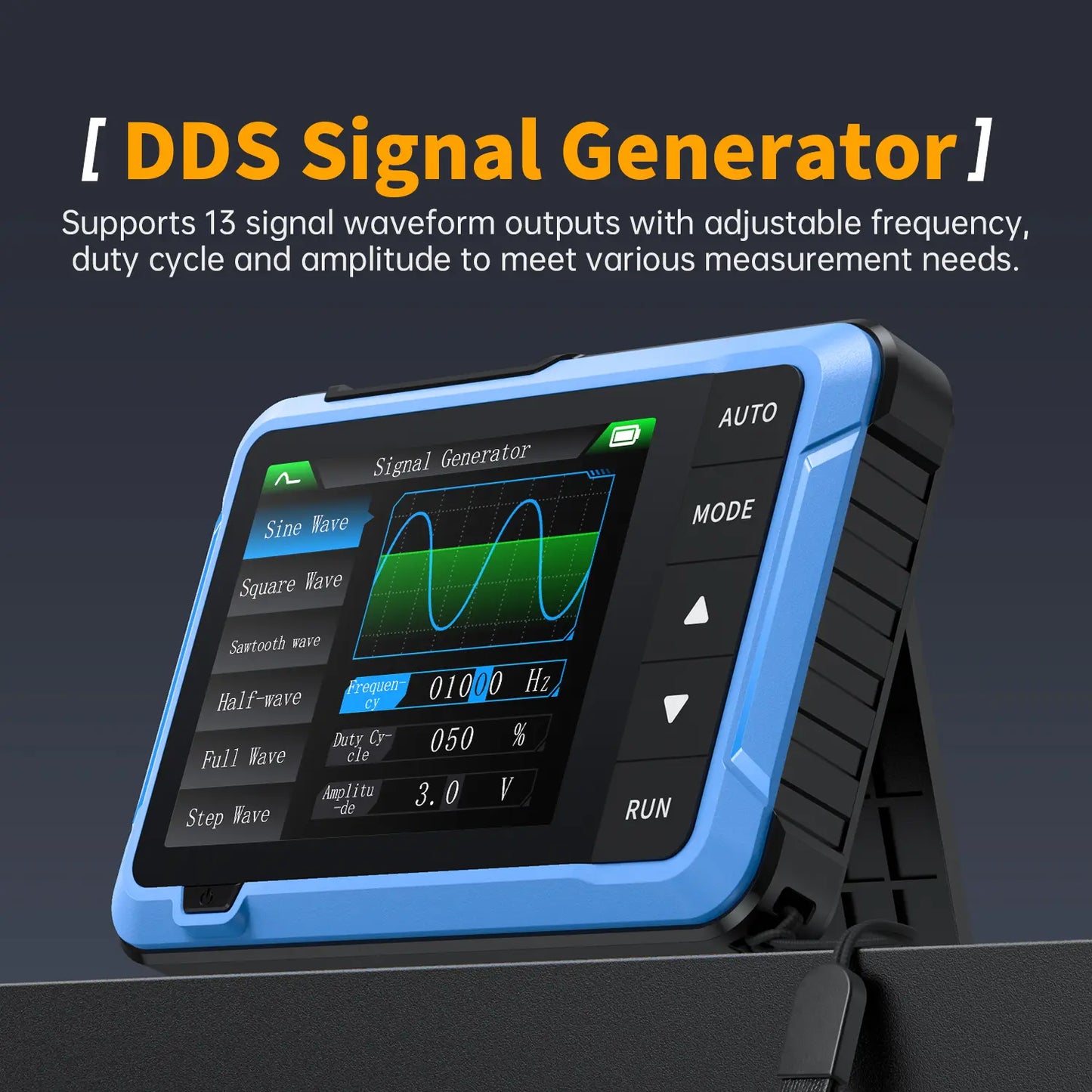 FNIRSI DSO-510 2-in-1 Handheld Oscilloscope and DDS Signal Generator, Portable Digital Automotive Oscilloscope with 2.8-Inch TFT Display, 10MHz Bandwidth, 48MS/s Sampling Rate, and Trigger Function