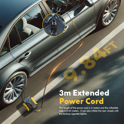 Effortless Tire Inflation with the 12V 150PSI Portable Automotive Air Compressor - Your Ultimate Travel Companion
