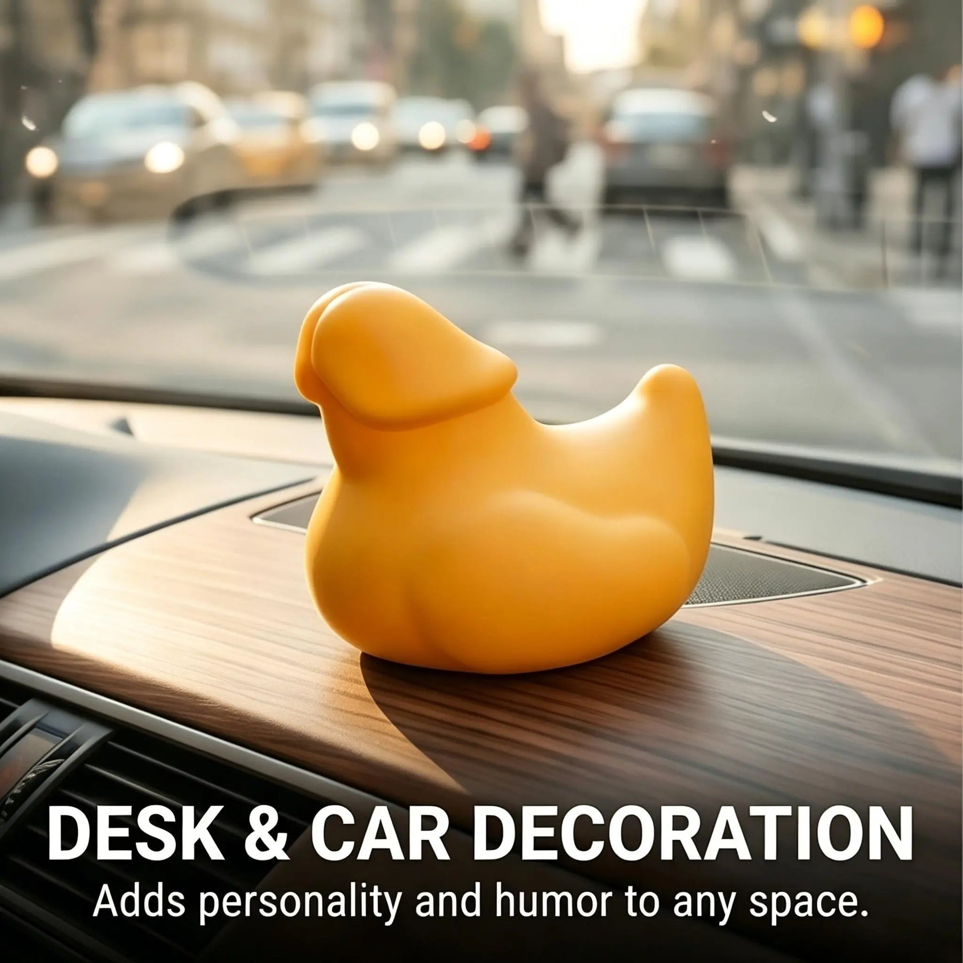 Set of 4 Miniature Duck Figurines | Humorous Car Dashboard Accessories | Novelty Prank Toys for Off-Road Enthusiasts | Office Desk Decoration | Squeeze & Quack Bath Duck