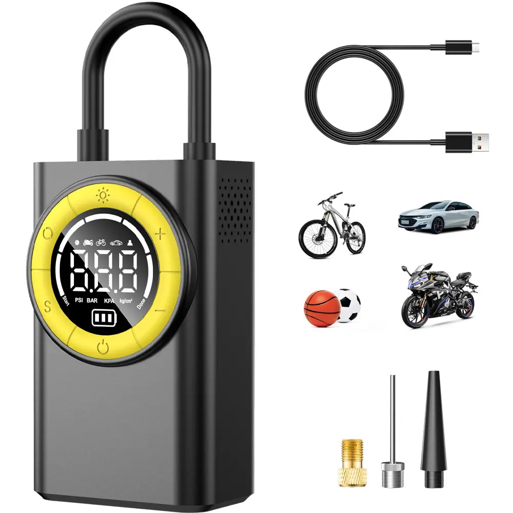 Effortless Tire Inflation with the 12V 150PSI Portable Automotive Air Compressor - Your Ultimate Travel Companion