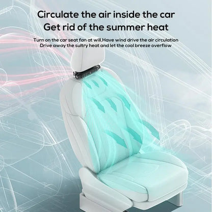 Portable USB Car Fan for Driver and Passenger Seats - Mini Backseat Cooling Fan with Adjustable Wind Speeds for Vehicles, SUVs, Vans, and Trucks