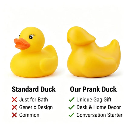 Set of 4 Miniature Duck Figurines | Humorous Car Dashboard Accessories | Novelty Prank Toys for Off-Road Enthusiasts | Office Desk Decoration | Squeeze & Quack Bath Duck