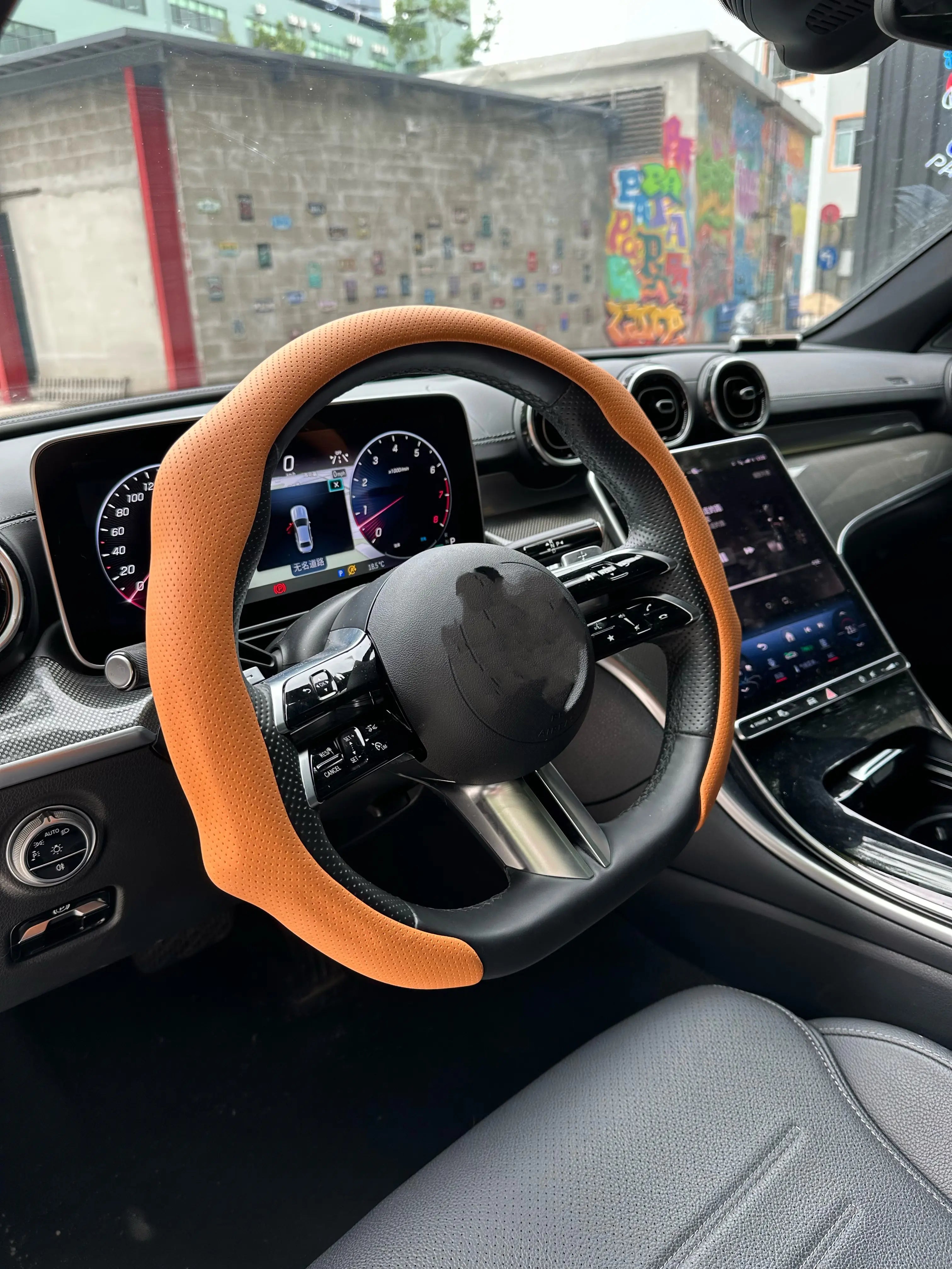 Breathable Leather Steering Wheel Cover, Anti-Slip Universal Automotive Interior Accessory, Car Steering Wheel Insert Accessory, Car Steering Wheel Insert Accessories