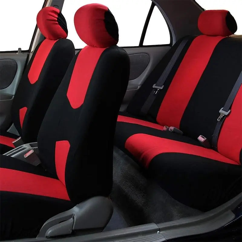 45Pcs Car Seat Covers & Interior Accessories Set, Car Accessory: Car Interior Kit, Thin Summer Polyester Five-Seat Car Seat Covers, Plush Steering Wheel Cover and Other Ornaments, Suitable for Most Cars and Suvs