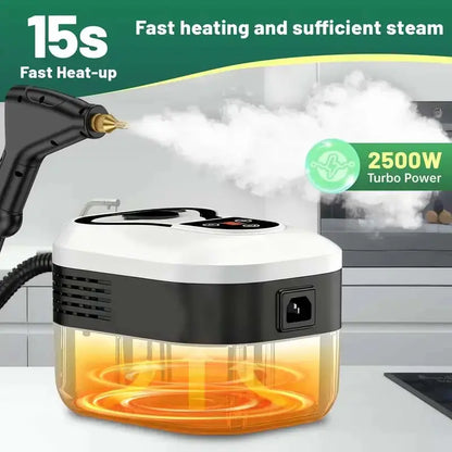 Portable Handheld Steam Cleaner with 10 Accessories, Adjustable Settings, and Quick Heat-Up for Versatile Cleaning in Kitchen, Bathroom, Tile, and Automotive Applications