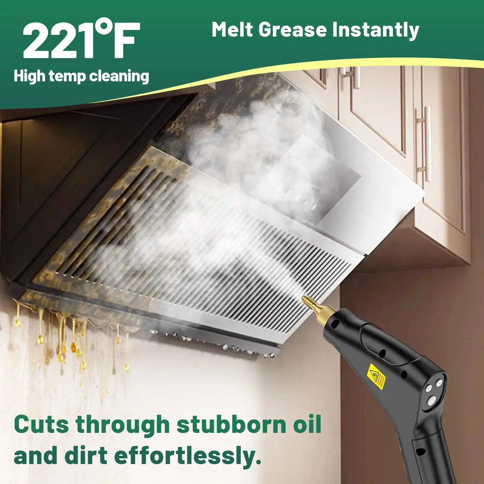 Portable Handheld Steam Cleaner with 10 Accessories, Adjustable Settings, and Quick Heat-Up for Versatile Cleaning in Kitchen, Bathroom, Tile, and Automotive Applications