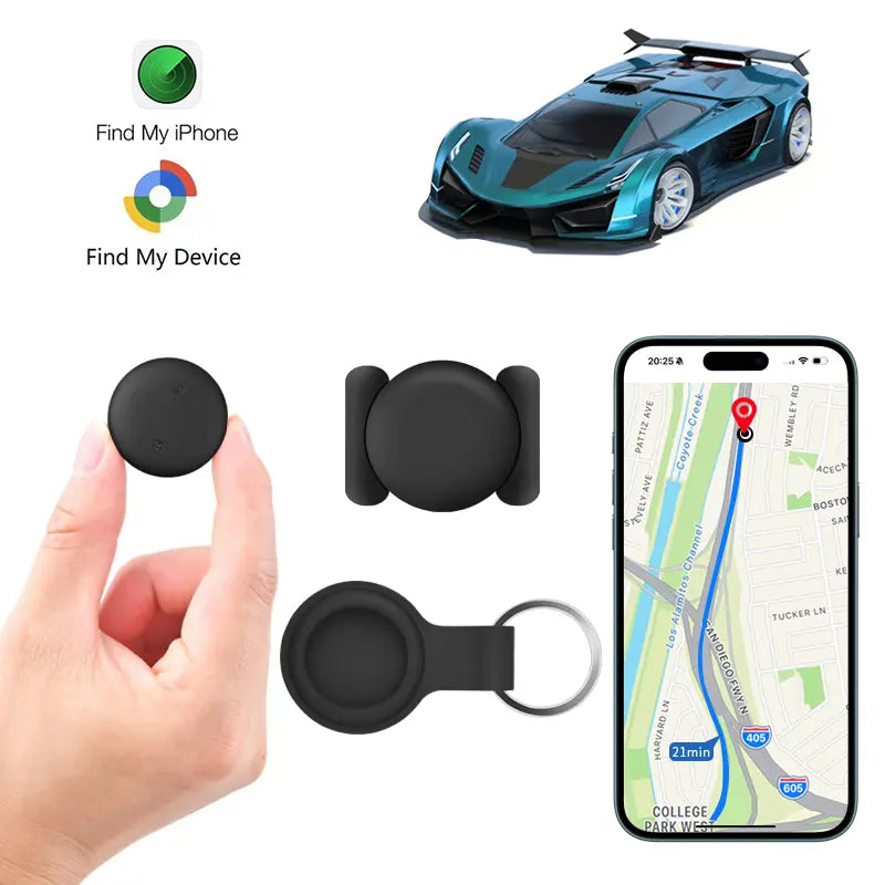 GPS Tracker for Car,Mini Trackers Device with Weatherproof Magnetic Case-No Monthly Fee-Best Hidden GPS Trackers,Anti-Lost Device,Works with Apple Find My Fathersdaygift