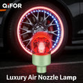 QIFOR LED Wheel Light Luminous Car Tire Valve Caps Vibration-Sensitive LED Tire Valve Cap-Bicycle Car Motorcycle Tire Led