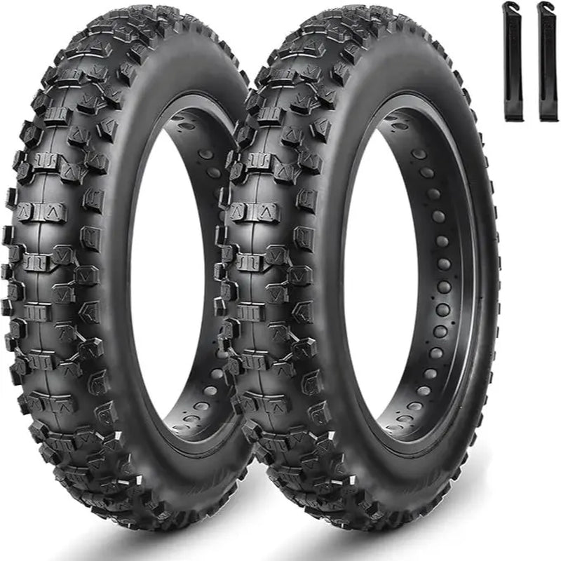 MOHEGIA Ebike Fat Tire: 20 X 4.0 Inch E-Bike Mountain Bicycle Tire Replacement,High-Performance Puncture-Resistant and All-Terrain Folding Electric MTB Tire with Offroad or Trail Riding