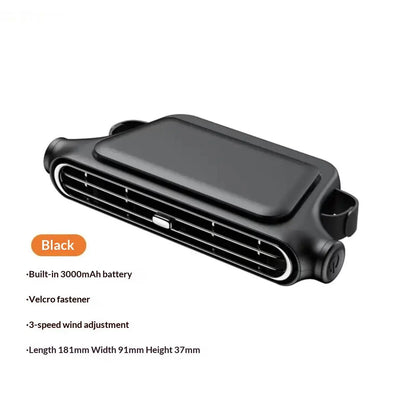 Portable USB Car Fan for Driver and Passenger Seats - Mini Backseat Cooling Fan with Adjustable Wind Speeds for Vehicles, SUVs, Vans, and Trucks