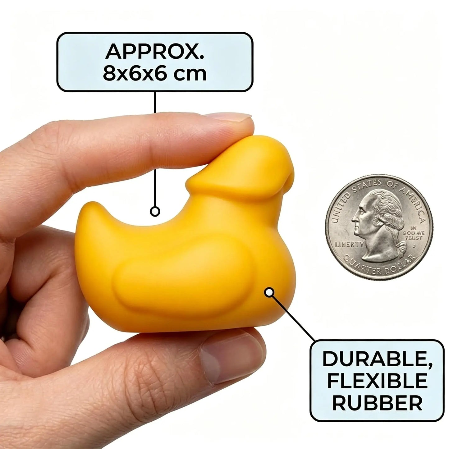 Set of 4 Miniature Duck Figurines | Humorous Car Dashboard Accessories | Novelty Prank Toys for Off-Road Enthusiasts | Office Desk Decoration | Squeeze & Quack Bath Duck
