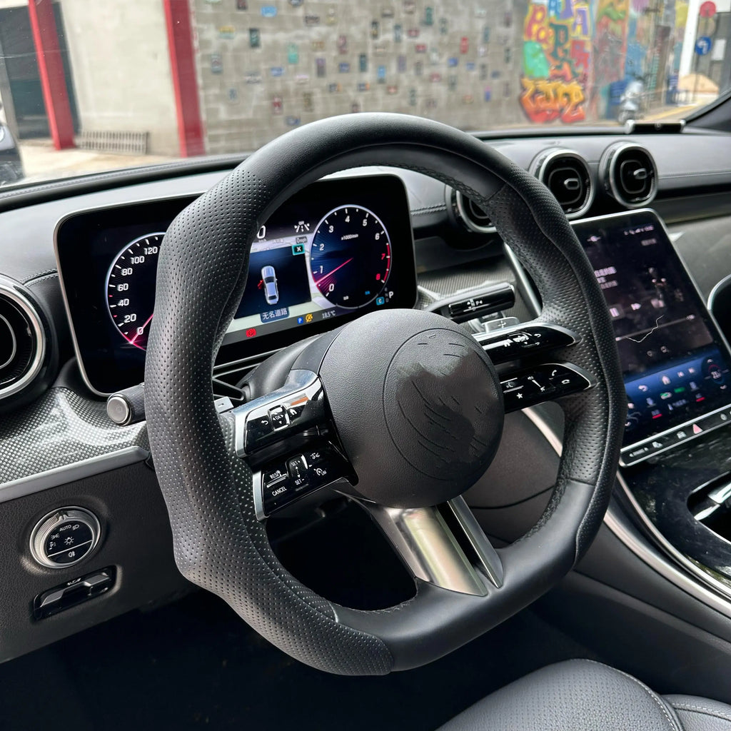 Breathable Leather Steering Wheel Cover, Anti-Slip Universal Automotive Interior Accessory, Car Steering Wheel Insert Accessory, Car Steering Wheel Insert Accessories