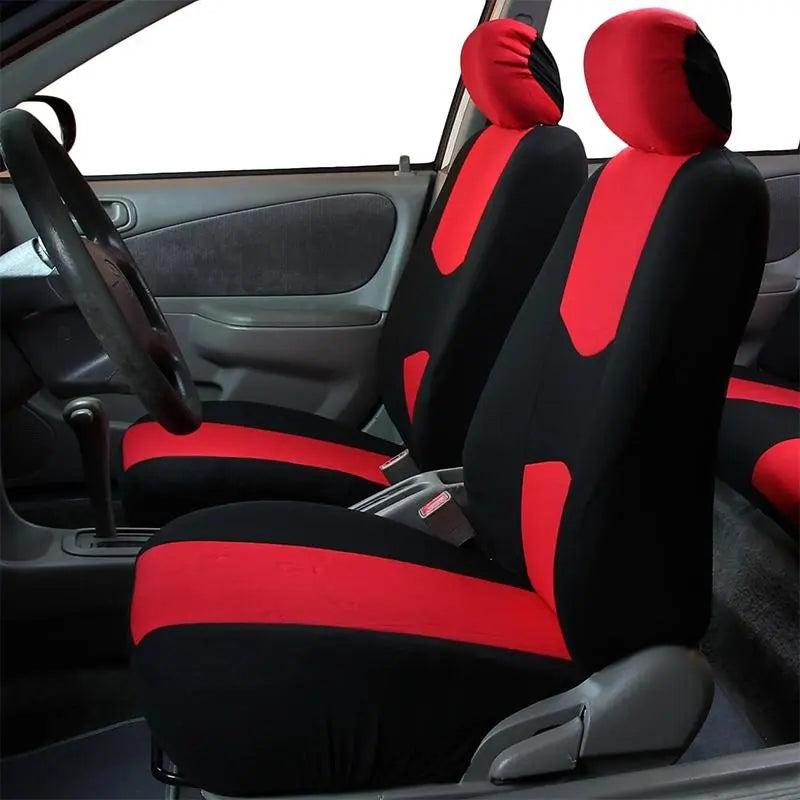 45Pcs Car Seat Covers & Interior Accessories Set, Car Accessory: Car Interior Kit, Thin Summer Polyester Five-Seat Car Seat Covers, Plush Steering Wheel Cover and Other Ornaments, Suitable for Most Cars and Suvs