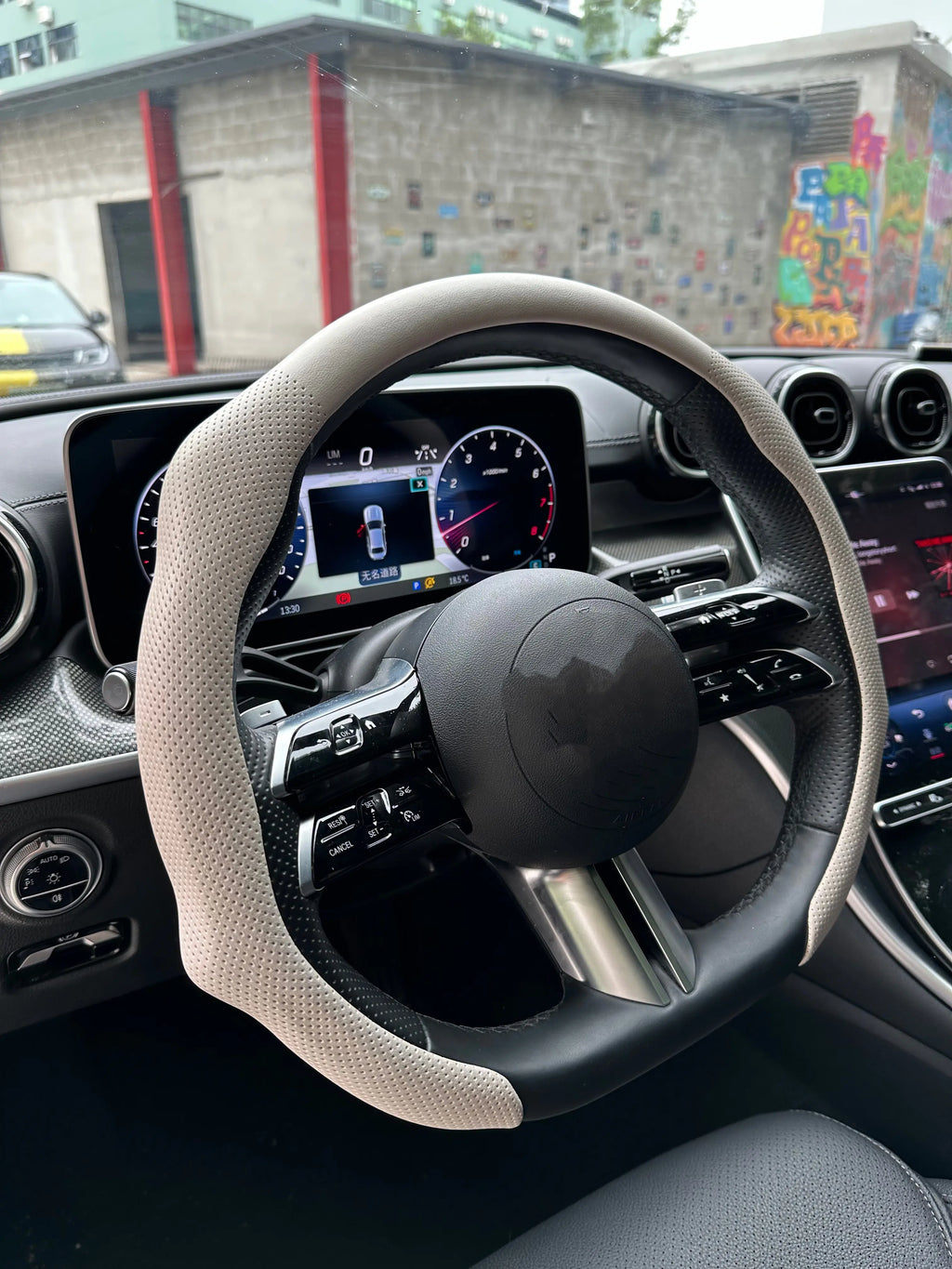 Breathable Leather Steering Wheel Cover, Anti-Slip Universal Automotive Interior Accessory, Car Steering Wheel Insert Accessory, Car Steering Wheel Insert Accessories